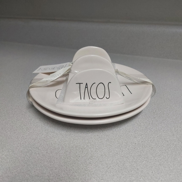 NEW Rae Dunn Taco Holders and Plates - Picture 2 of 4